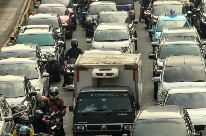 Ilustrasi macet saat liburan di Lembang, Bandung.